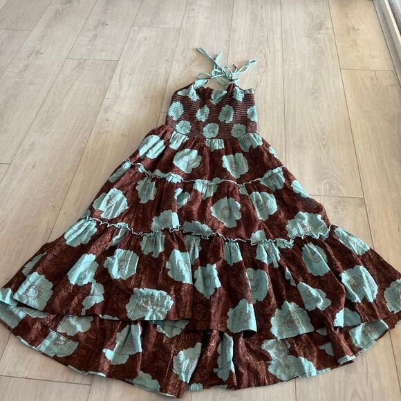 Free people Abercrombie & Fitch Flutter Sleeve Midi Dress size M - Picture 1 of 8